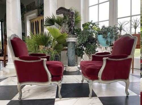 Pair antique louis - of, style
